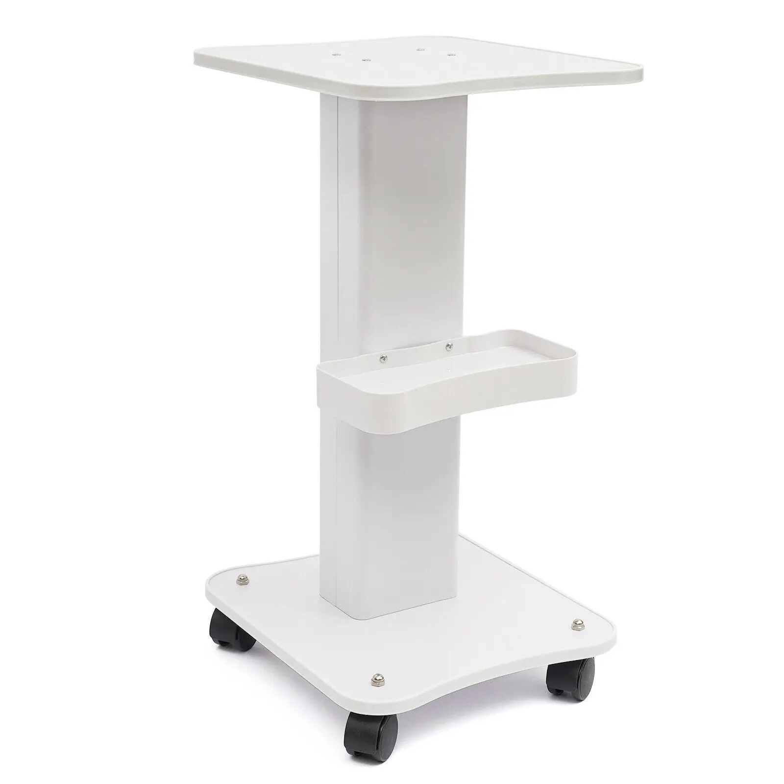multi layer storage trolley White Trolley Mobile Rolling Cart Shelf SPA Beauty Salon Spa Tray Stand Holder