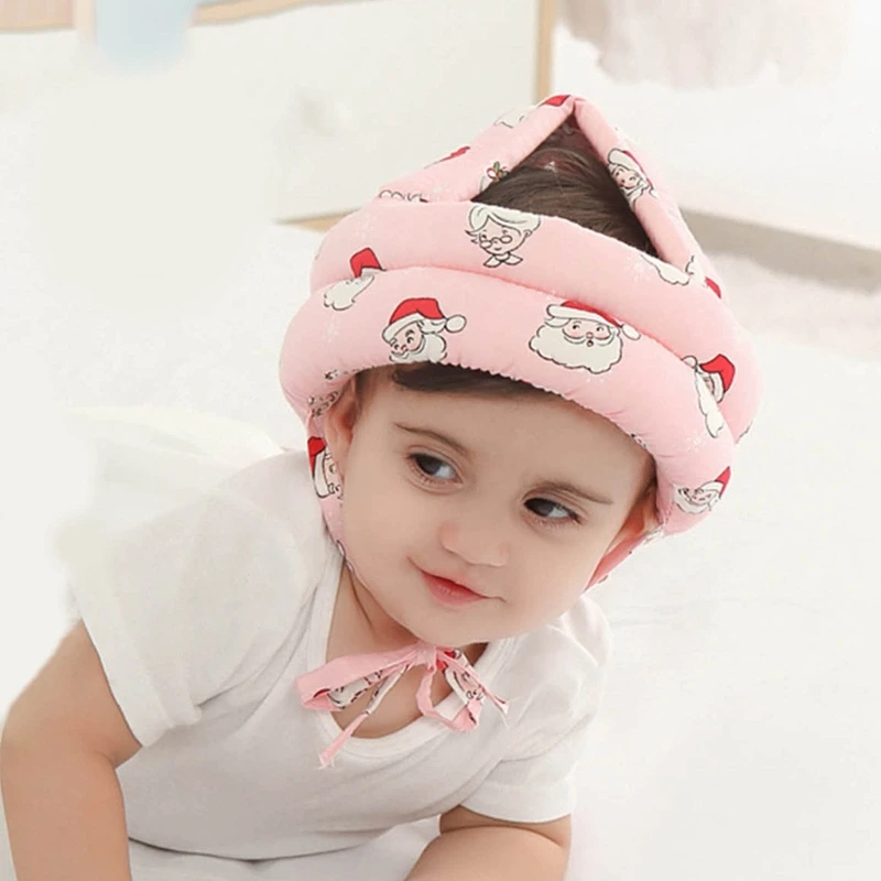 Cotton Baby Hat Rabbit Bear Baby Anti-Fall Helmet Infant Safety Helmet Toddler Walking Hat Cotton Hat for 0-2 Year Olds