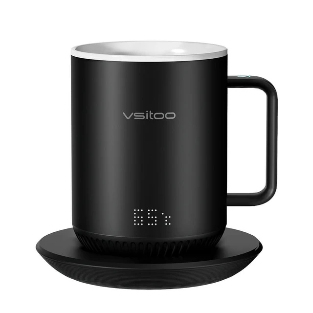 Temperature Control Mug 2, 10 Oz, Black, 1.5-Hr Battery Life, App  Controlled Heated Coffee Mug