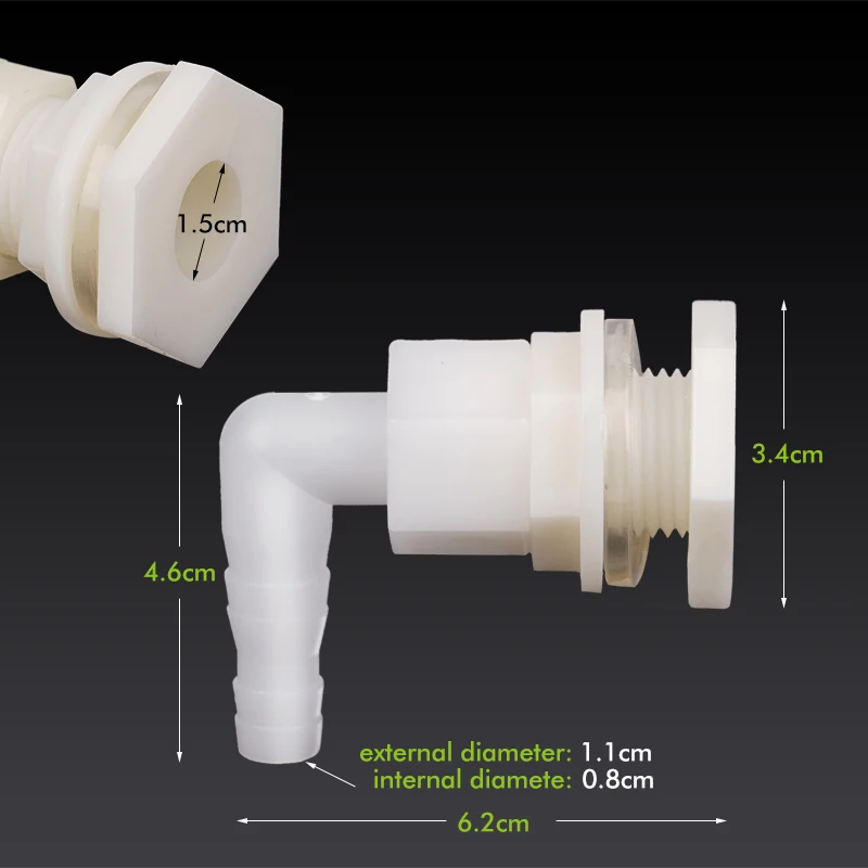 DN15 Water Tank Connector Water Tank Hose Outlet Outlet Inlet Plastic Connector Chicken Rabbit Drinker Aquarium