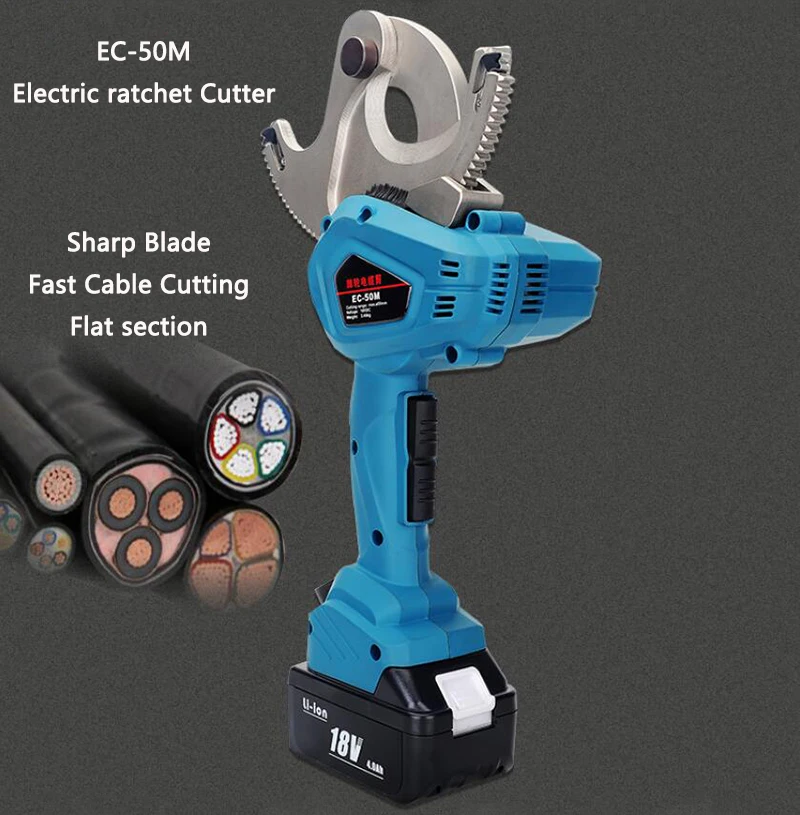 Rechargeable Cable scissors Electric ratchet Cutter For Copper Aluminum Armored Cable Portable Steel core wire gear scissors gdw906 electronic adjustable auto repair ratchet wrench portable precision digital torque wrench
