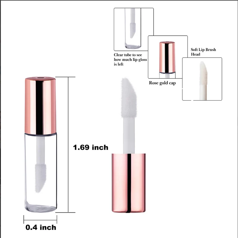 Mini Plastic Empty Clear Lip Gloss Tube Balm Makeup Bottle Container 50pcs~10pcs 1.2ml perfume bottle glass bottles refillable bottles perfume spray bottle