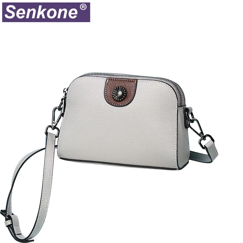 White Genuine Leather Crossbody Bag Women's Genuine White Leather Bag