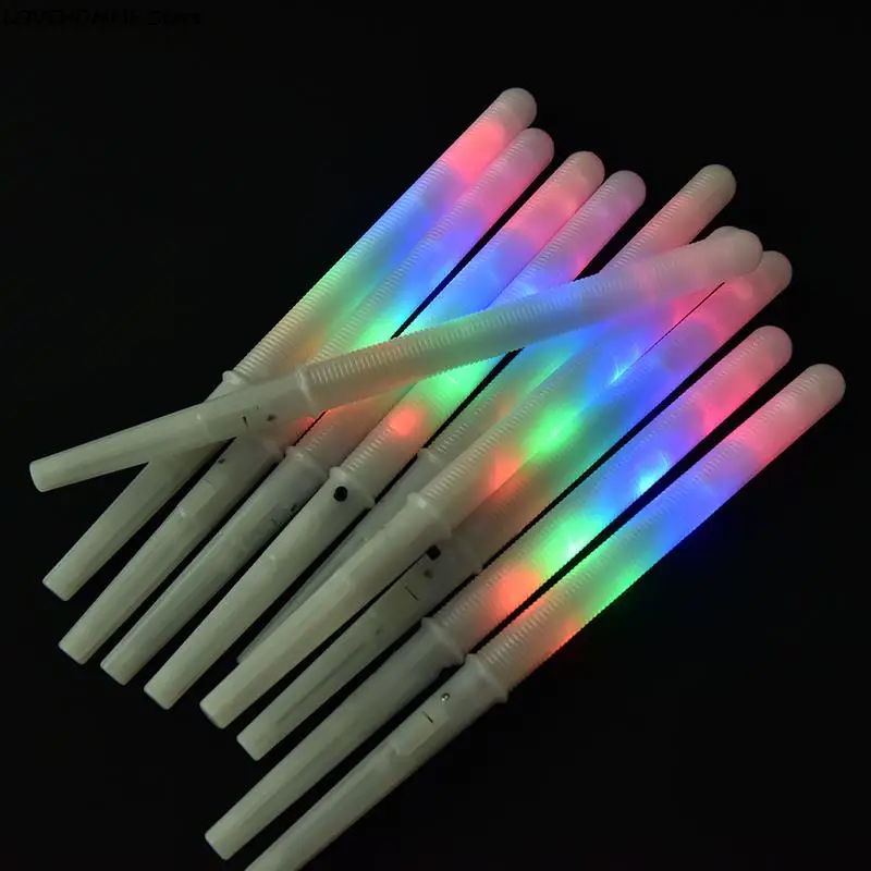 LED Light Up Cotton Candy Cones Colorful Glowing Marshmallow Sticks Impermeable