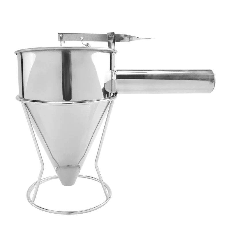 1 PCS Funnel Dispenser Stainless Steel With Rack Cupcake Pancake Batter Maker Octopus Fish Ball Home Kitchen Baking Tool