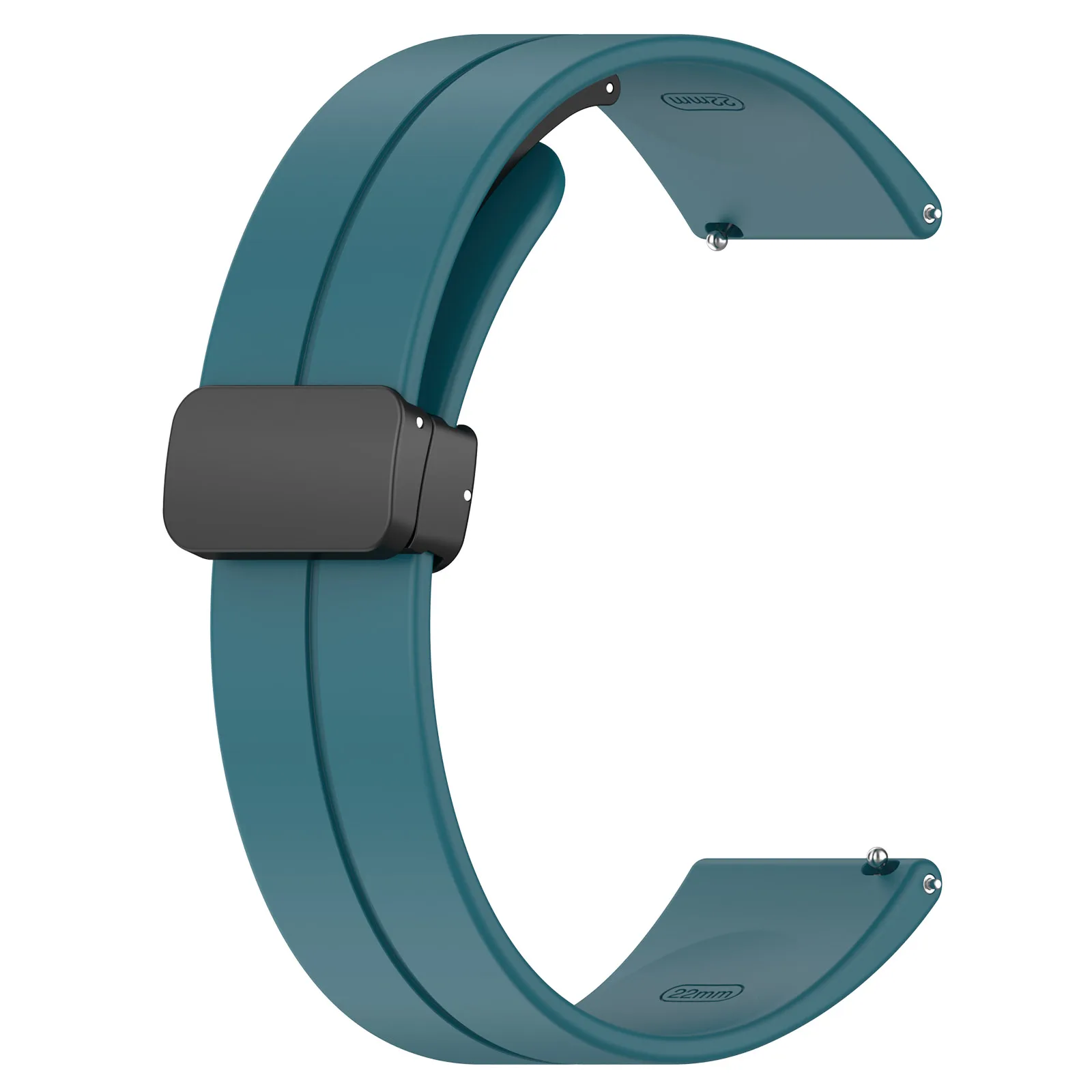Silicone Magnetic Buckle Folding Strap Band, 20/22mm, Multiple Sizes