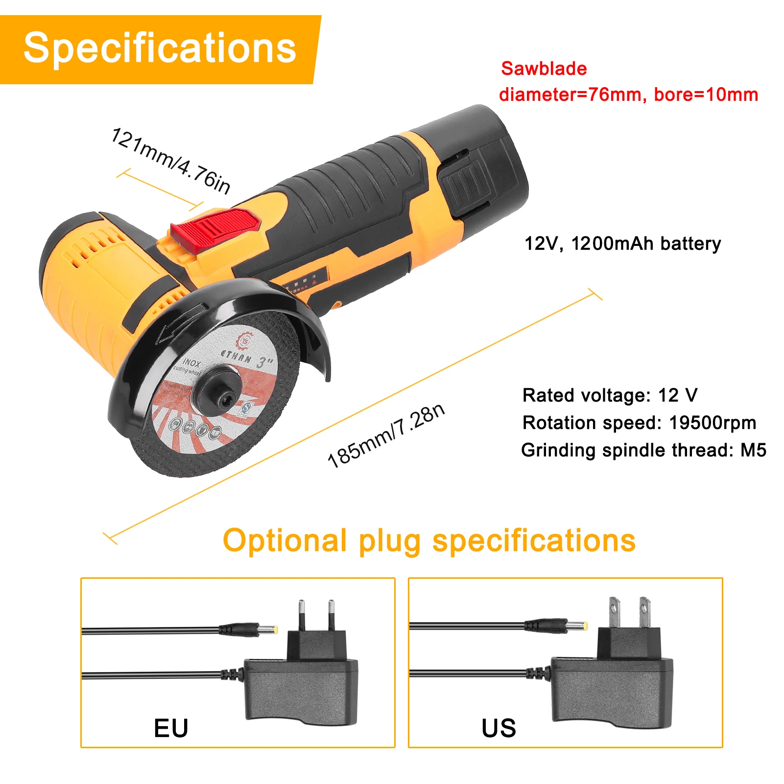 19500rpm Electric Grinding Machine Handheld Multifunctional