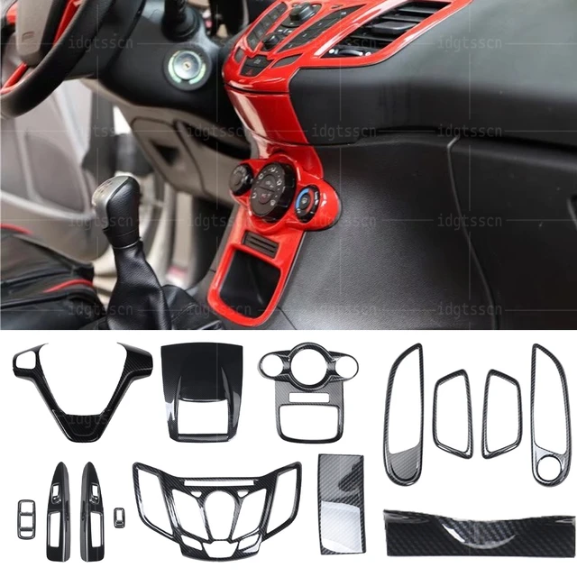 Auto Innen Carbon Fiber Full Set Aufkleber Für Ford Fiesta MK7 09-13  Zubehör Aufkleber Getriebe Shift Panel Abdeckung innen Trim - AliExpress