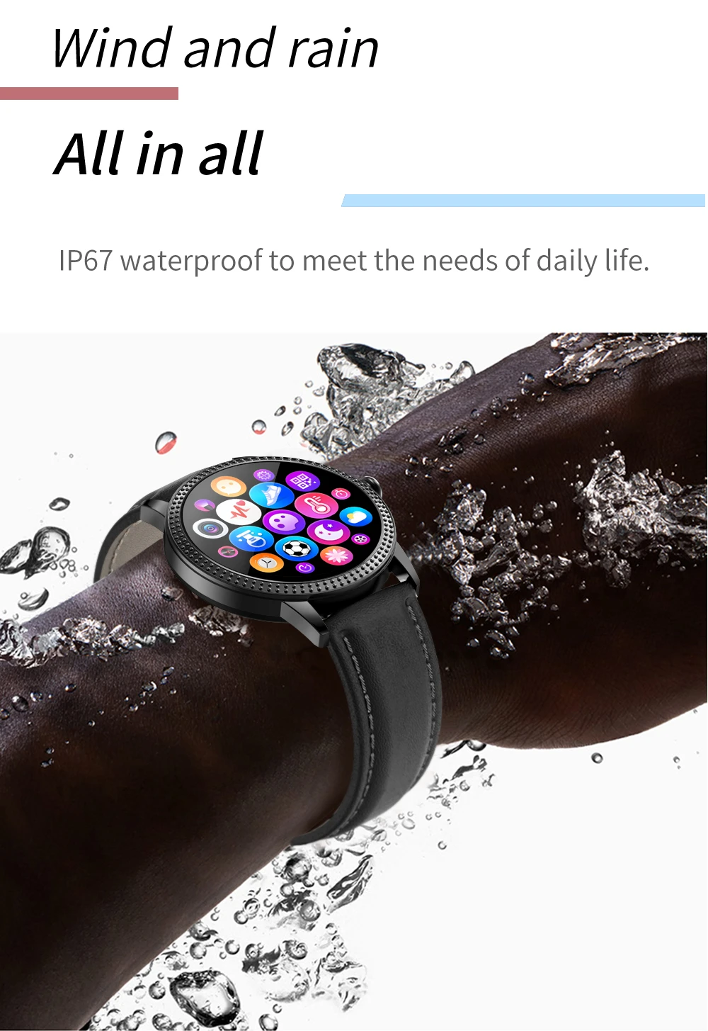 CF18P Men Women Fashion Smart Watch Full Touchscreen Waterproof Pedometer Heart Rate Blood Pressure Reminder Couple Smartwatch