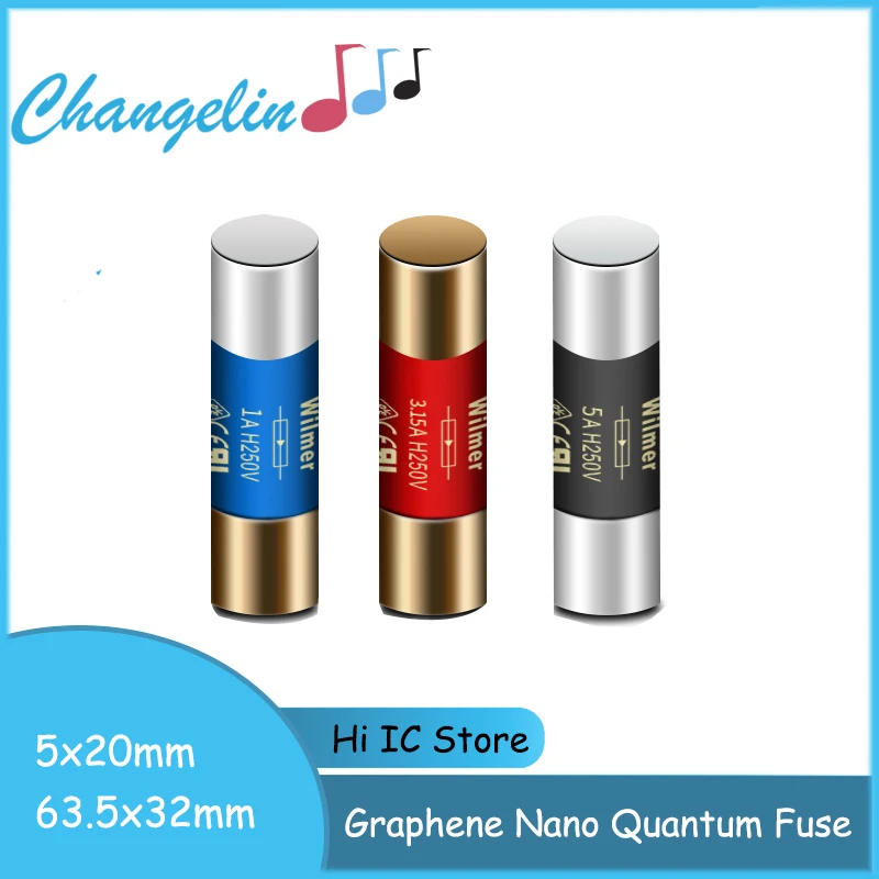 Hifi Graphene Amplificador de Áudio Tubo cd Fusível Nano Quantum Amp Sopro Lento 5×20 mm 1pc