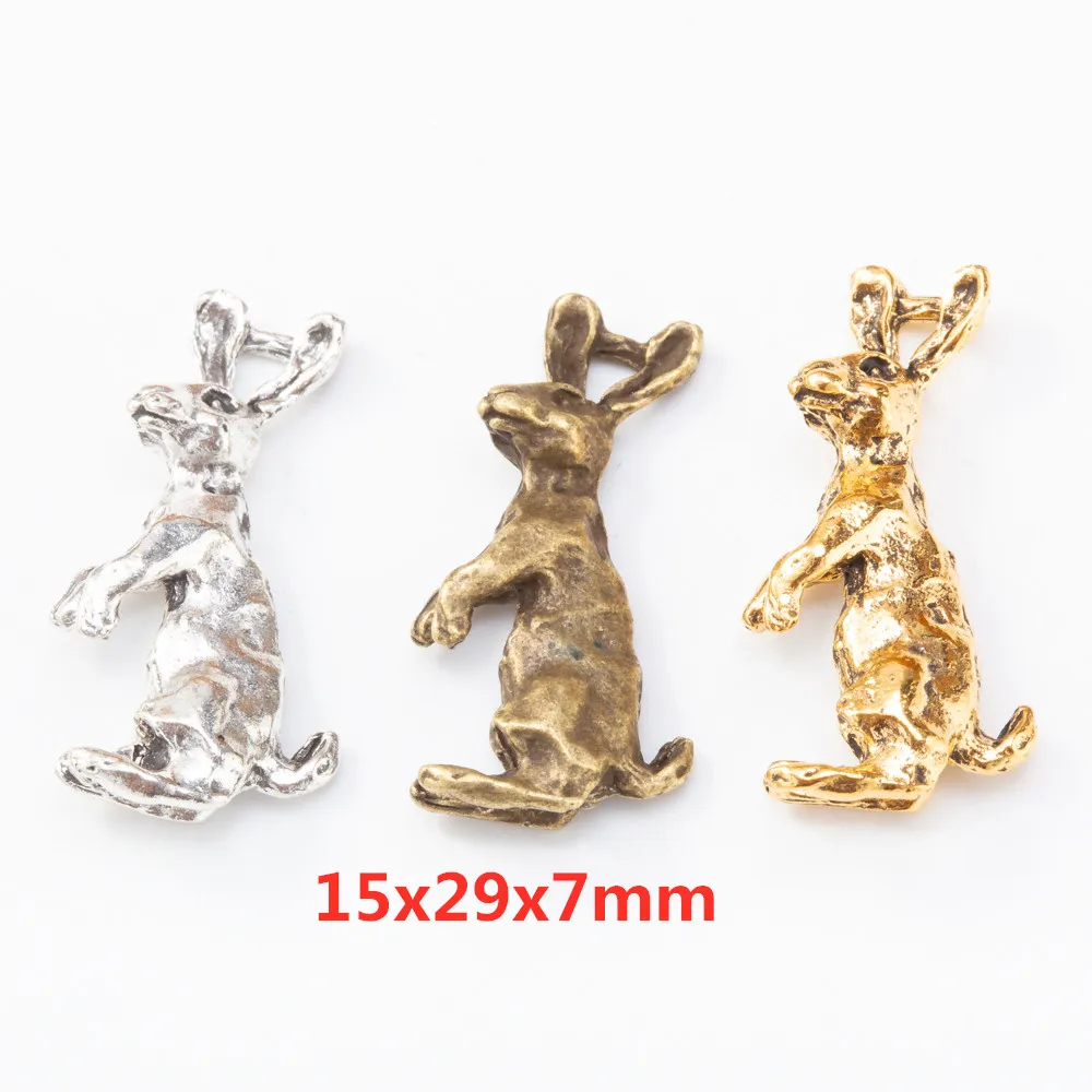 8-pieces-rabbit-vintage-zinc-alloy-charm-metal-pendant-DIY-jewelry ...