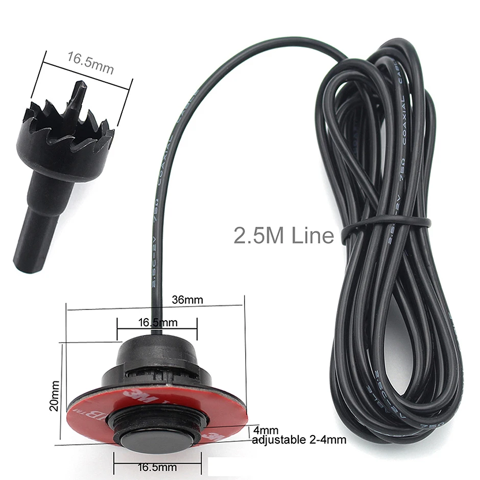 4 sensors Car Parking Sensor Kit Reverse Backup Radar Sound Alarm Indicator Probe System Alarm Safety Adjustable Speaker Buzzer 8