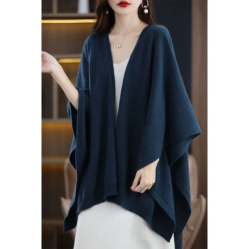 Merino Wool Scarf Women Large Size Shawl Sweater Knitted