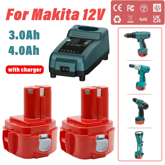 3.0Ah/4.0Ah For Makita 12V NiMH Rechargeable Battery Power Tools  Replacement Drill Bateria with