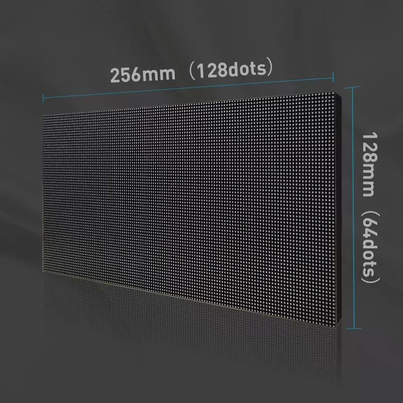 P2 LED 디스플레이 RGB 256x128 풀 컬러 디스플레이 SMD1515 라이트 128x64 픽셀 1/32 스캔 디스플레이 비디오 월 LED 실내 모듈