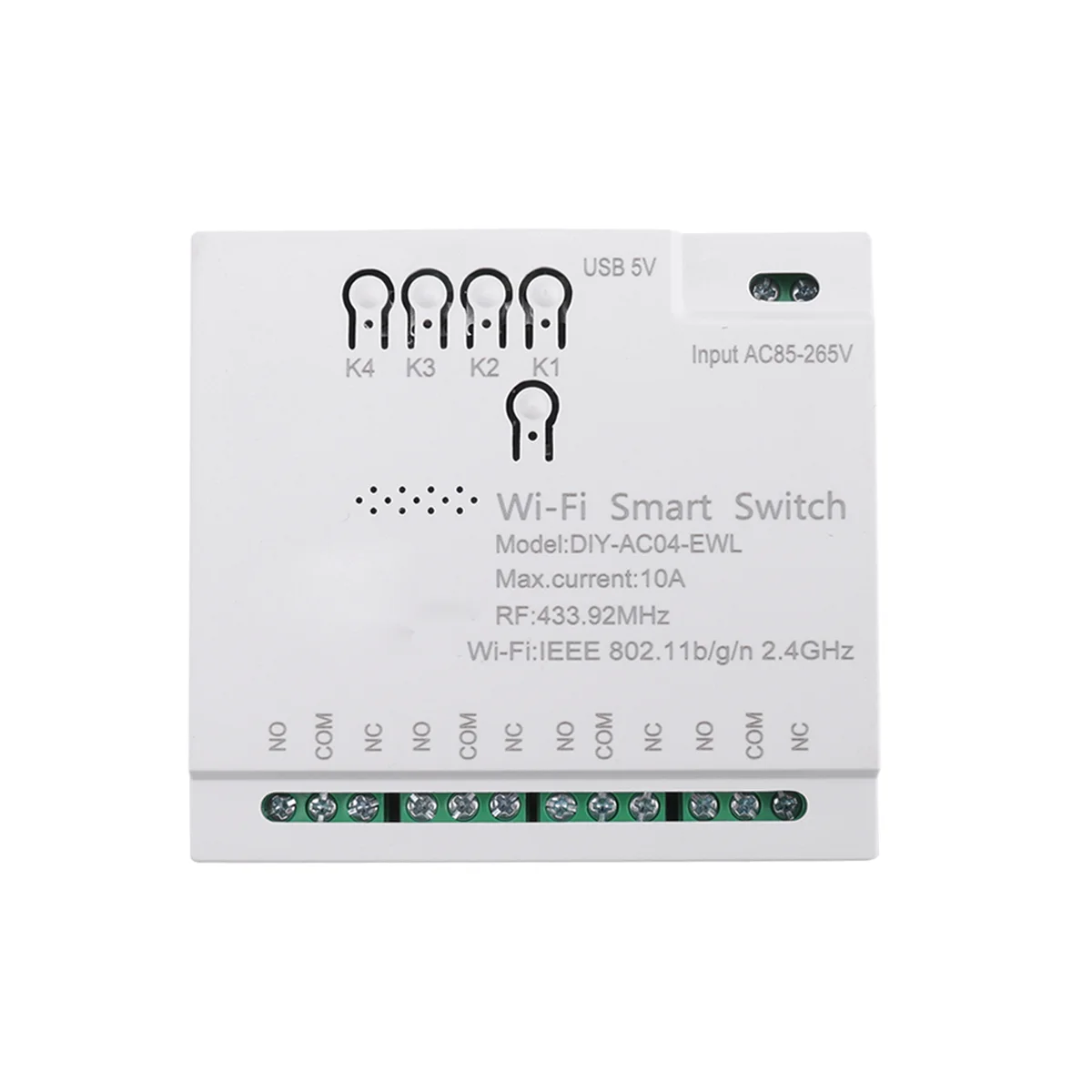 IFTT 홈용 A40I 4CH WiFi 스마트 스위치 RF433 85-265V 2.4G WiFi 홈 오토메이션 모듈