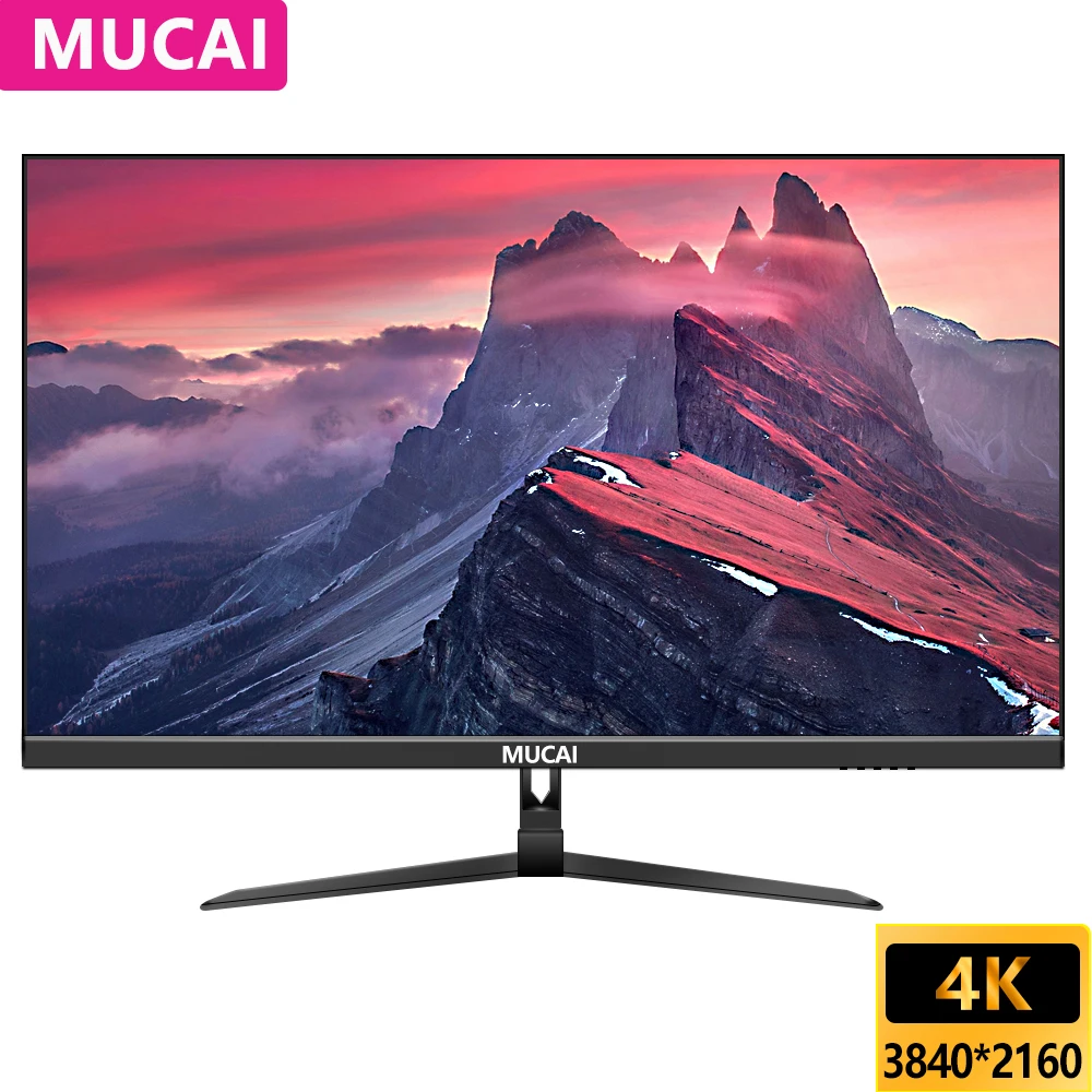 

MUCAI 32 Inch PC IPS 4K Monitor UHD Desktop Gaming Computer Screen LED Display 60Hz HDMI-compatible/DP/Audio 3840*2160