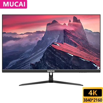 MUCAI 데스크탑 게임용 컴퓨터 스크린 LED 디스플레이, 32 인치 PC IPS 4K 모니터, UHD 60Hz HDMI 호환, DP 오디오 3840*2160