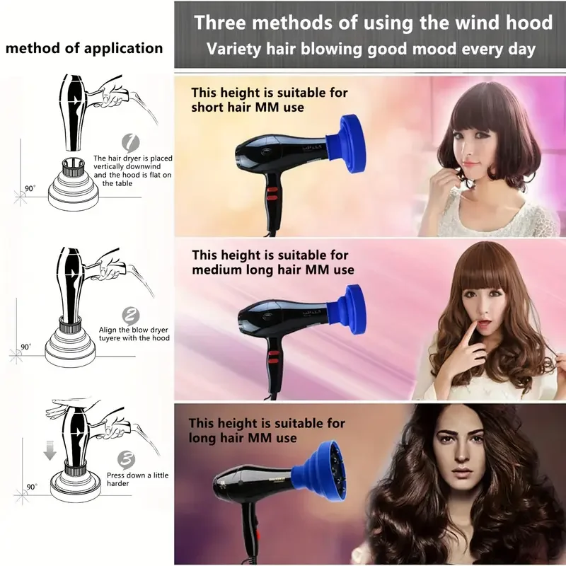 Silicone Hairdryer Diffuser Cover Adjustable Temperature Resistant Dispersing Drying Salon Tool hair styling tool