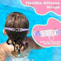 Lunettes de natation colorées pour enfants, Vision large, Anti-UV, Anti-buée, sans fuite, accessoires de natation pour garçons et filles, jeunes tout-petits âgés de 3 à 15 ans 2