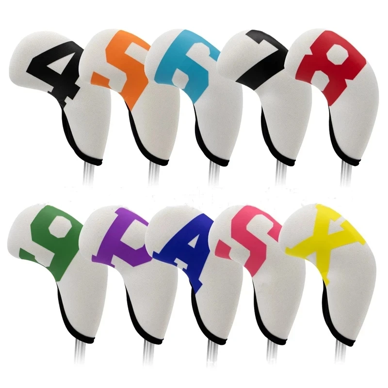 

10pcs/set New Golf Iron Head Cover Golf Iron Cover 4 5 6 7 8 9 P A S X Waterproof Neoprene Golf Accessories