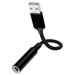 Universal USB to 3.5mm Audio Jack Adapter with Stereo Sound Enhancement - Other (BlackUSB1Pcs)