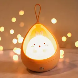 Creative Cute Rabbit Night Light Human Body Induction Intelligent Light Portable Personalized Hanging Light