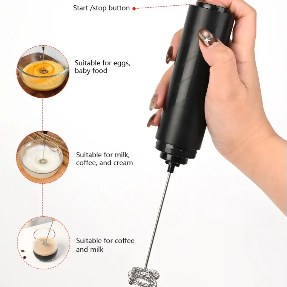 Mini foam machine, milk coffee mixer, AA size battery, one button start, foam machine, mixer, electric mixer, egg beater 3
