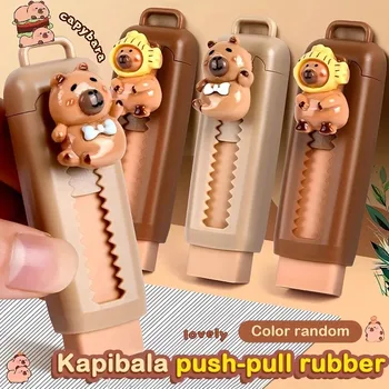 Gomma per Cancellare Retrattile a Forma di Capibara Kawaii, Colore Casuale, Carina Cancelleria Coreana per Scuola e Ufficio, Ideale per il Ritorno a Scuola