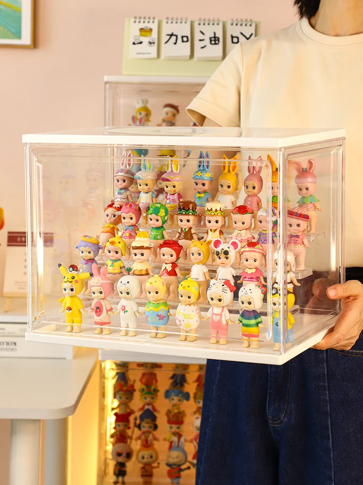 Scatola di mistero di grande capacità vetrina figure da collezione  espositore custodia antipolvere Jasmine Bubble Matt Doll Toy Organizer Box  - AliExpress