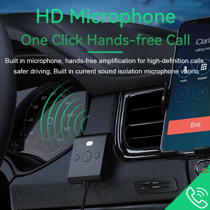 Bluetooth 5.4 AUX Car Adapter Wtih Mic 3.5MM USB U-Disk Stereo Wireless Audio Receiver Car Kit Handsfree Calls Navigation Music bluetooth adapter,bluetooth audio receiver,audio adapter,bluetooth aux adaptor