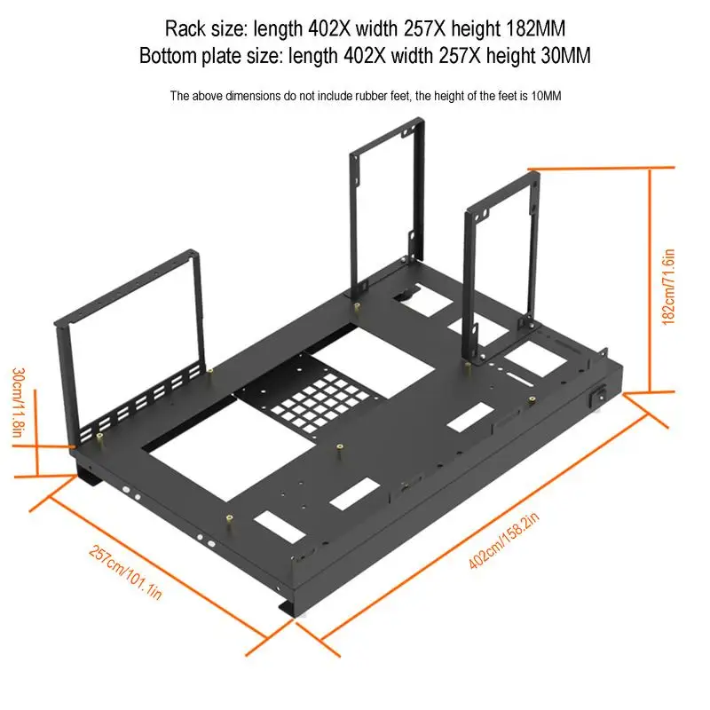 DIY Computer Motherboard Case Rack Personality ATX/M-ATX/ITX Open Chassis Vertical Overclocking Open Aluminum Frame Chassis Rack
