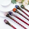 Natural Citrine Amethyst Magic Wand Witchcraft Crystal Quartz Stone Scepter Props DIY Hairpin Healing Home Decor Children Gift 3