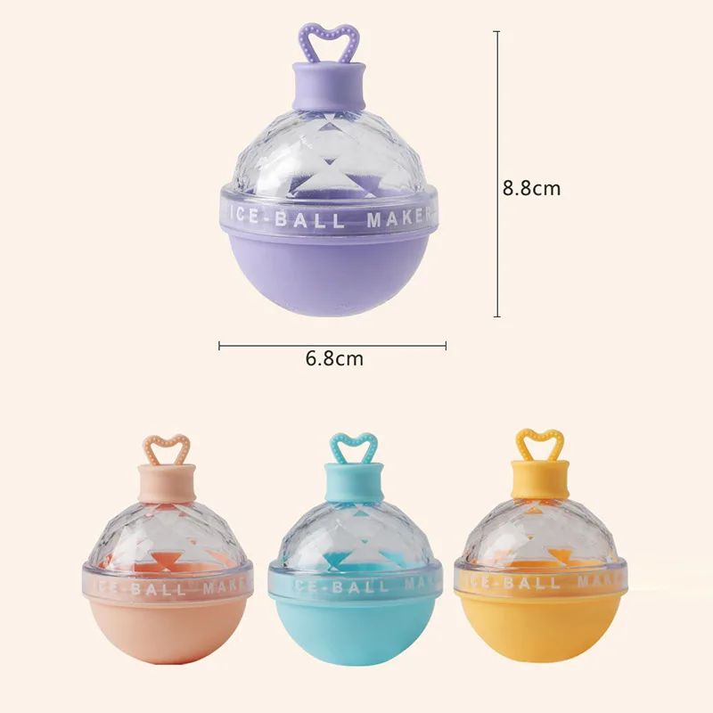 Reusable Round Ice Cube Mold Leak Proof Silicone Big Sphere Ice Ball Maker  Light Bulb Shaped Whiskey Cocktails Summer Ice Mold - AliExpress
