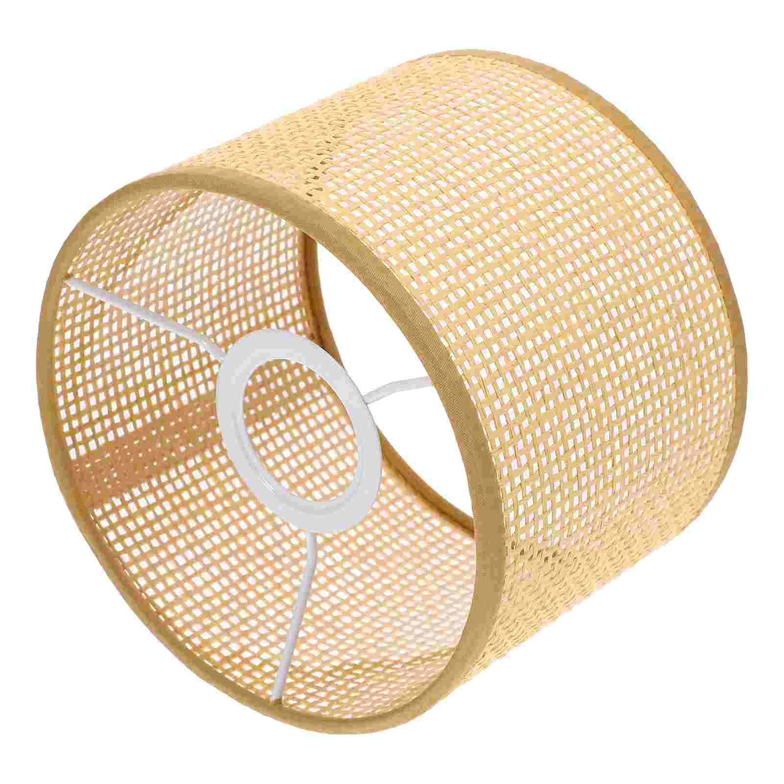 

Rattan Lampshade Small Chandelier Lamp Shade Handwoven Light Shade Drum Lampshade Country Cottage Lamp Cover Replacement Light