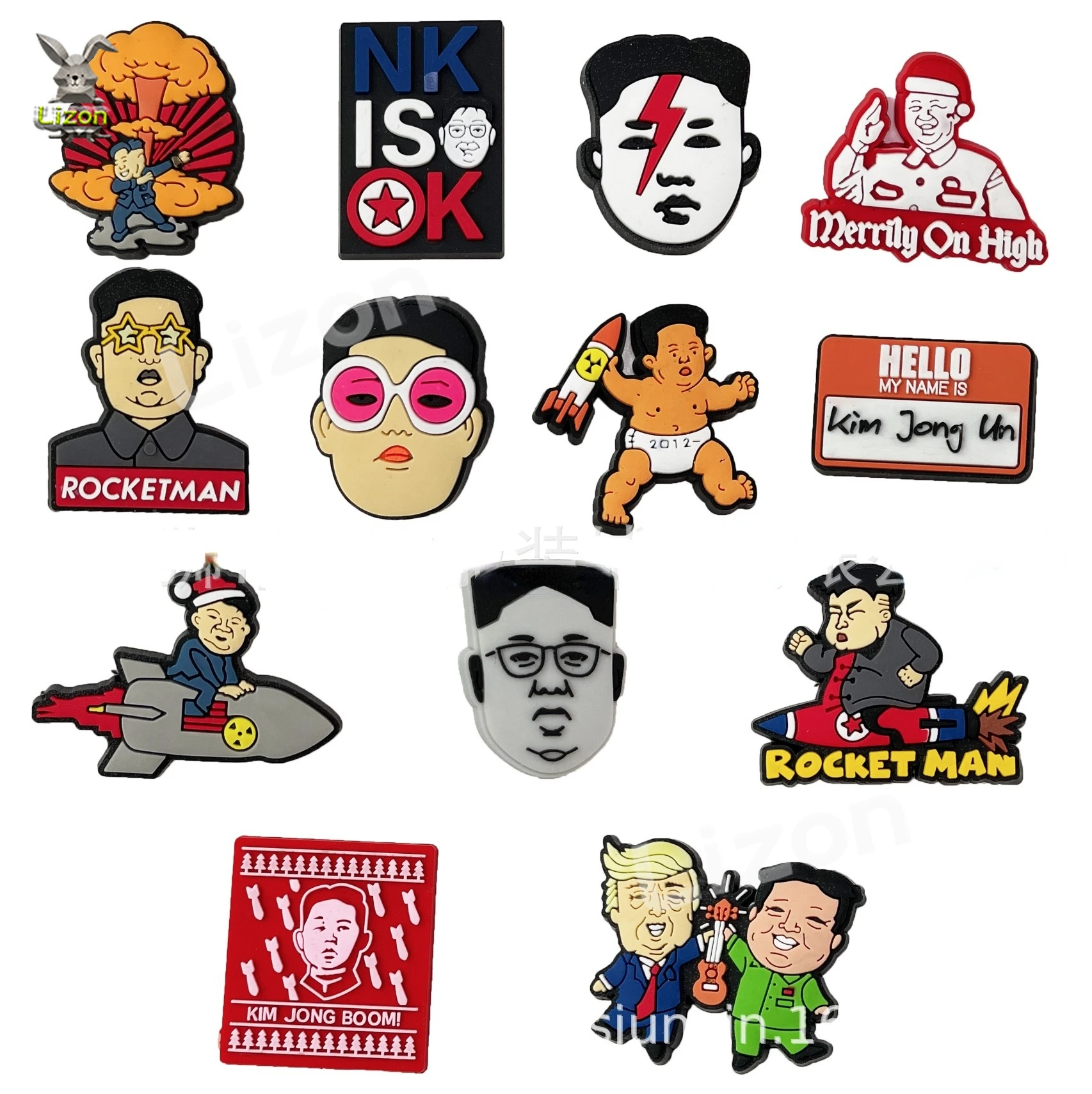 de de Kim Jong En Rocket para hombre, pulseras de ajuste de cocodrilo, hebilla de zapato accesorios de Croc Jibz, regalo para parejas| | - AliExpress