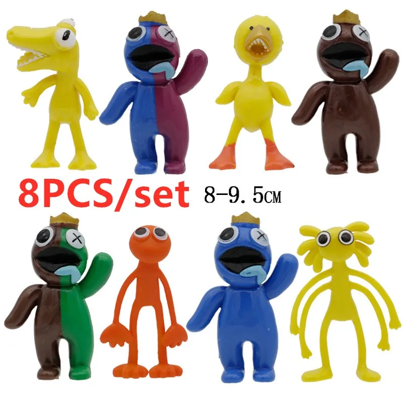 8 Figurines Rainbow Friends : Blue