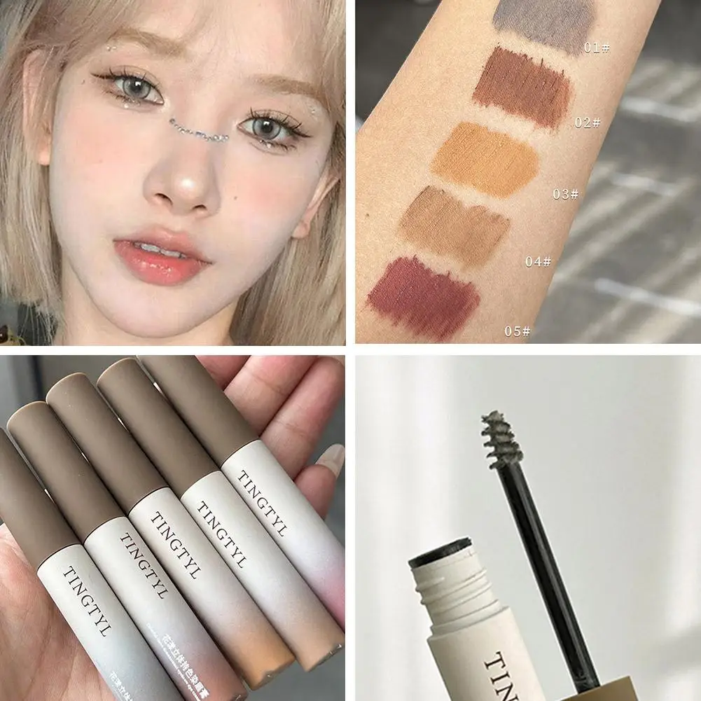 

3D Color Eyebrow Cream With Brush Waterproof Long-lasting Natural Non-fading Brow Tattoo Cosmetic Makeup Tint Enhancers I7X4