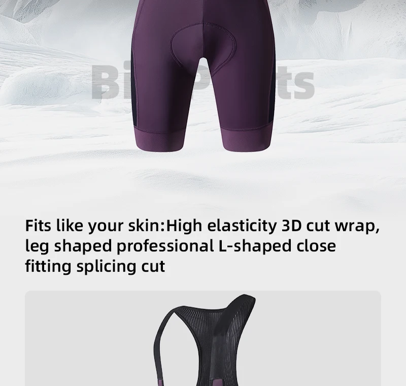 YKYWBIKE Herren-Radsport-Trägerhose, 4 Taschen, 7 Stunden italienische Schnittstelle, Rennrad, Pro-Team-Trägerhose, Sommerhose, spritzwassergeschützt, YKK-Tasche – Detail 8