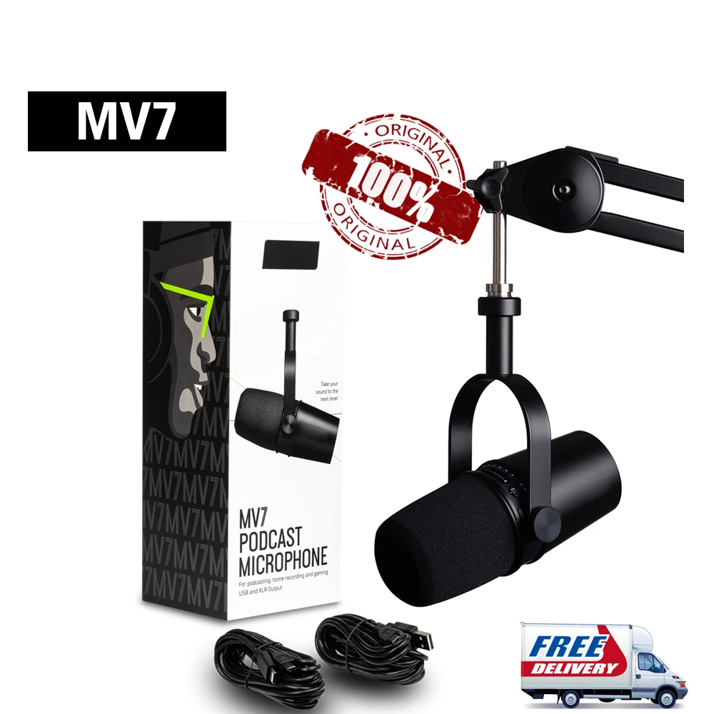 Microfono Di Ancoraggio Mv7 Originale Pacchetto Di Apparecchiature Di Trasmissione In Diretta Per Esterni Computer Mobile Universale Dinamico Per Micr