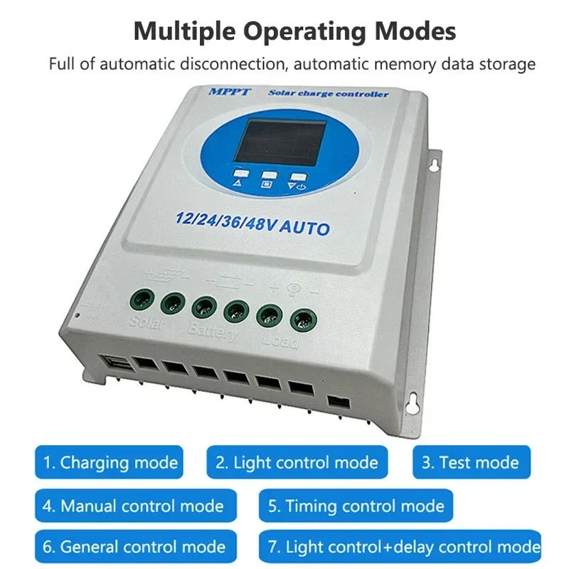 MPPT Solar Charge Controller Auto 12V 24V 36V 48V 150A Controller Solar Panel For Lithium LiFePo4 Lead-Acid Battery Regulator solar battery charge controller