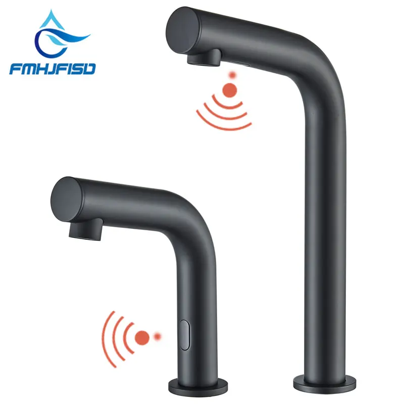 Rubinetto Con Sensore A Infrarossi Per Bagno/Cucina - Senza Contatto, Regolazione Temperatura, Nero