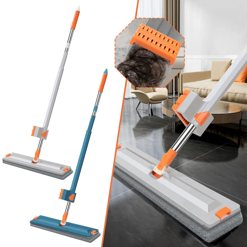 

New Style Large Flat Mop Self-contained Slide Microfiber Floor Mop Wet and Dry Mop For Cleaning Floors Home Cleaning Tools