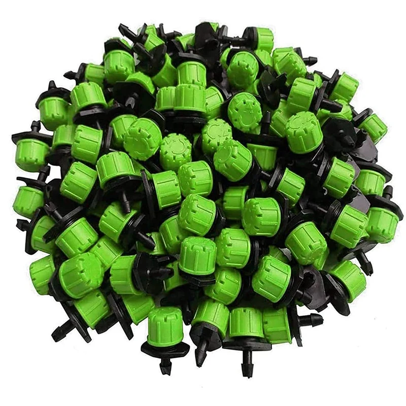 

100Pcs 1/4Inch Adjustable Micro-Type Drip Irrigation System Watering Sprinklers Anti-Clogging Emitter Garden Supplies