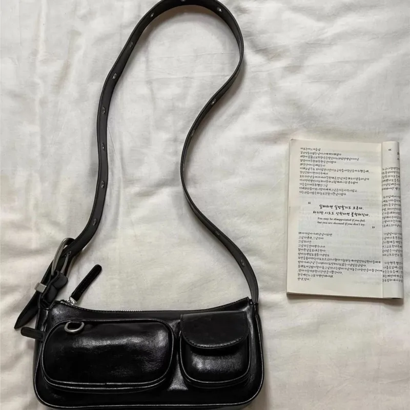 JIAERDI Retro Coffee Shoulder Bags Wallet Women Vintage Leather Pocket Chic Casual Handbag Female High Street Crossbody Bags New