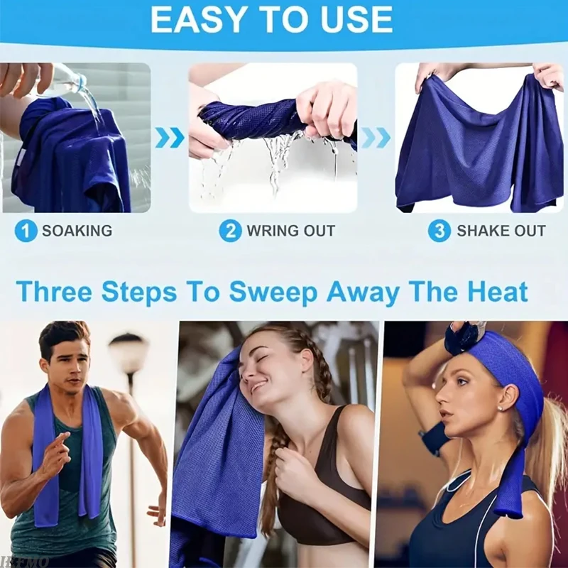 1pcs Ultra-Cooling Towels Gym Portable Running Cooling Towel Sweat Absorbing And Quick Drying Sports Special Soft Gift Portable