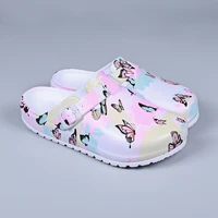 Pantoufles d'intérieur pour femmes, sabots mules, impression beurre, chaussures d'infirmière, pantoufles de maison souples EVA imperméables, sabots antidérapants décontractés 4