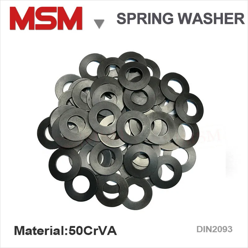 

500pcs 18x9.2x1.0mm Compression Spring Gasket 50CrVA Material Black Disc Spring Conical Washer
