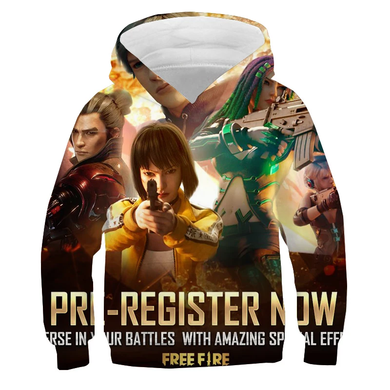 thumbnail image 1 of Sudadera con capucha 3D Free Fire para niños, suéter de manga larga, ropa divertida para niños y niñas, sudadera de otoño e invierno, sudadera para niños y2k, 1 of 5