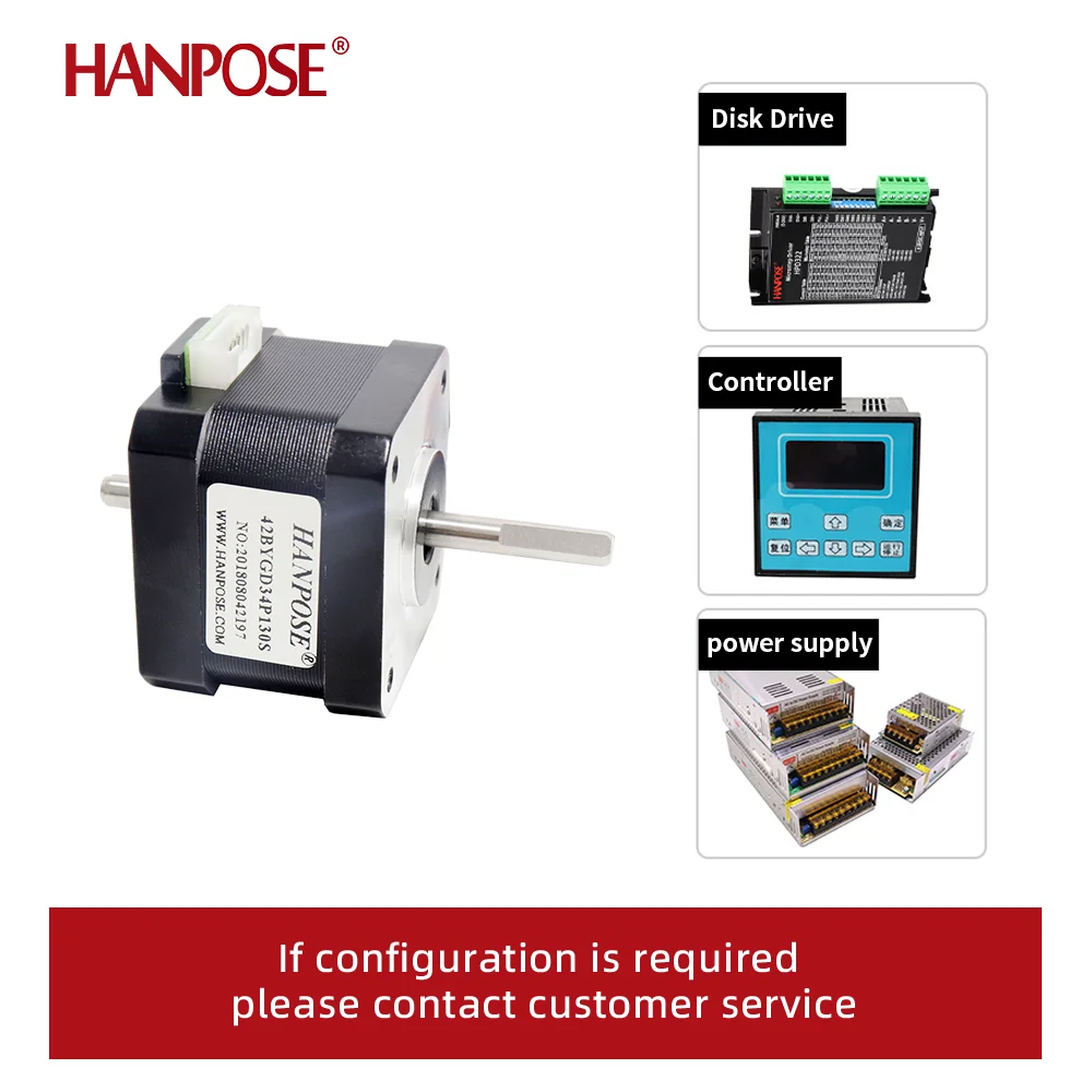 Stepper Motor 1pcs NEMA17 Double shaft motor 4-lead 42BYGH34 1.3A 28N.cm 17HS3401S-SZ two bearing motor for 3D Medical machinery accessories stepper motor